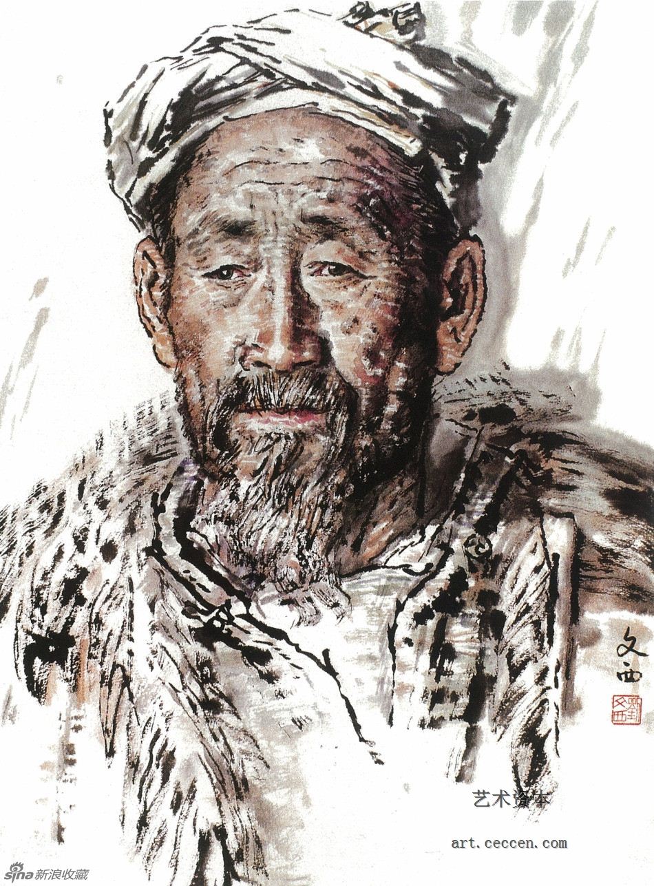 绥德老人 69.5cm×45.5cm 1976年